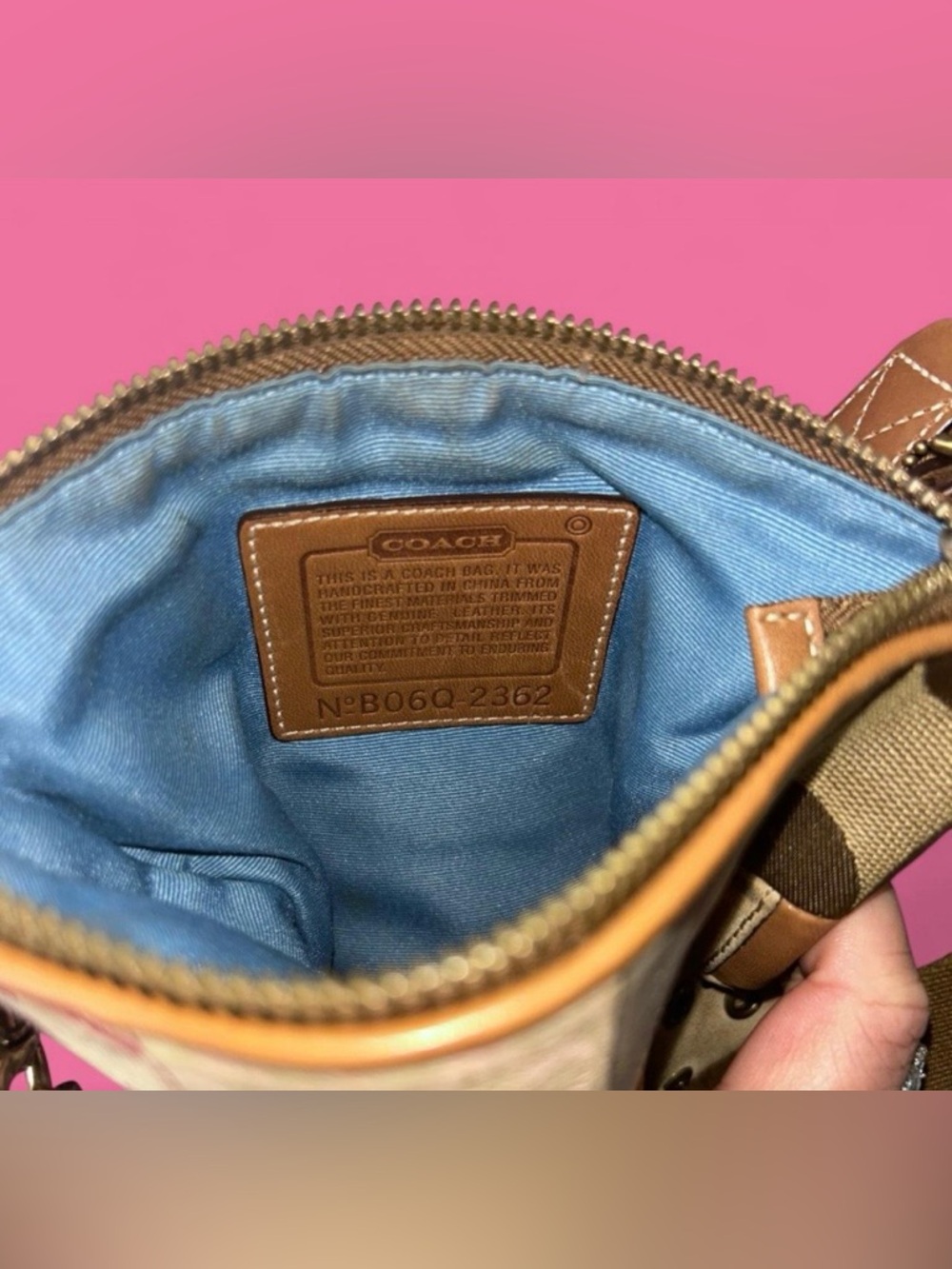 Coach Vintage Patchwork Crossbody Sling Bag in Pink, Yellow, Blue, Brown - Picture 4 of 9